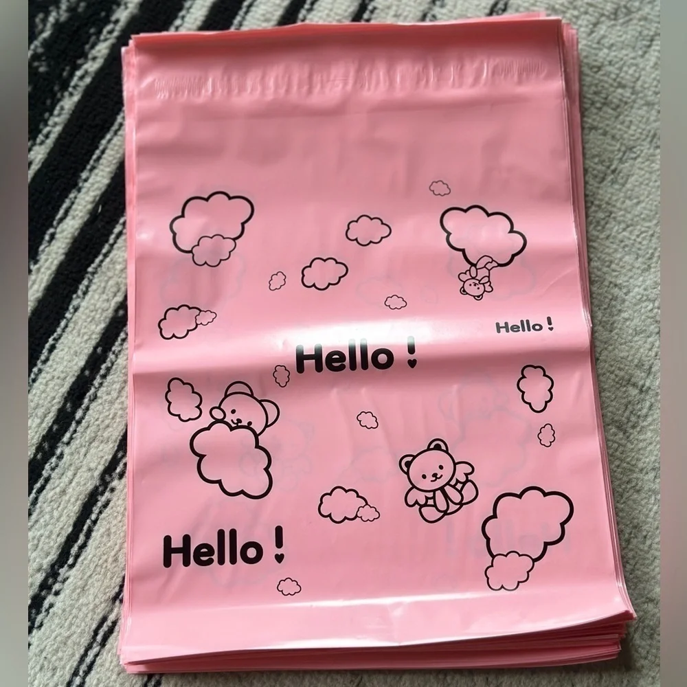 Pink Bear “Hello!” 100PCS *Poly Mailers 9.75x12 Inch